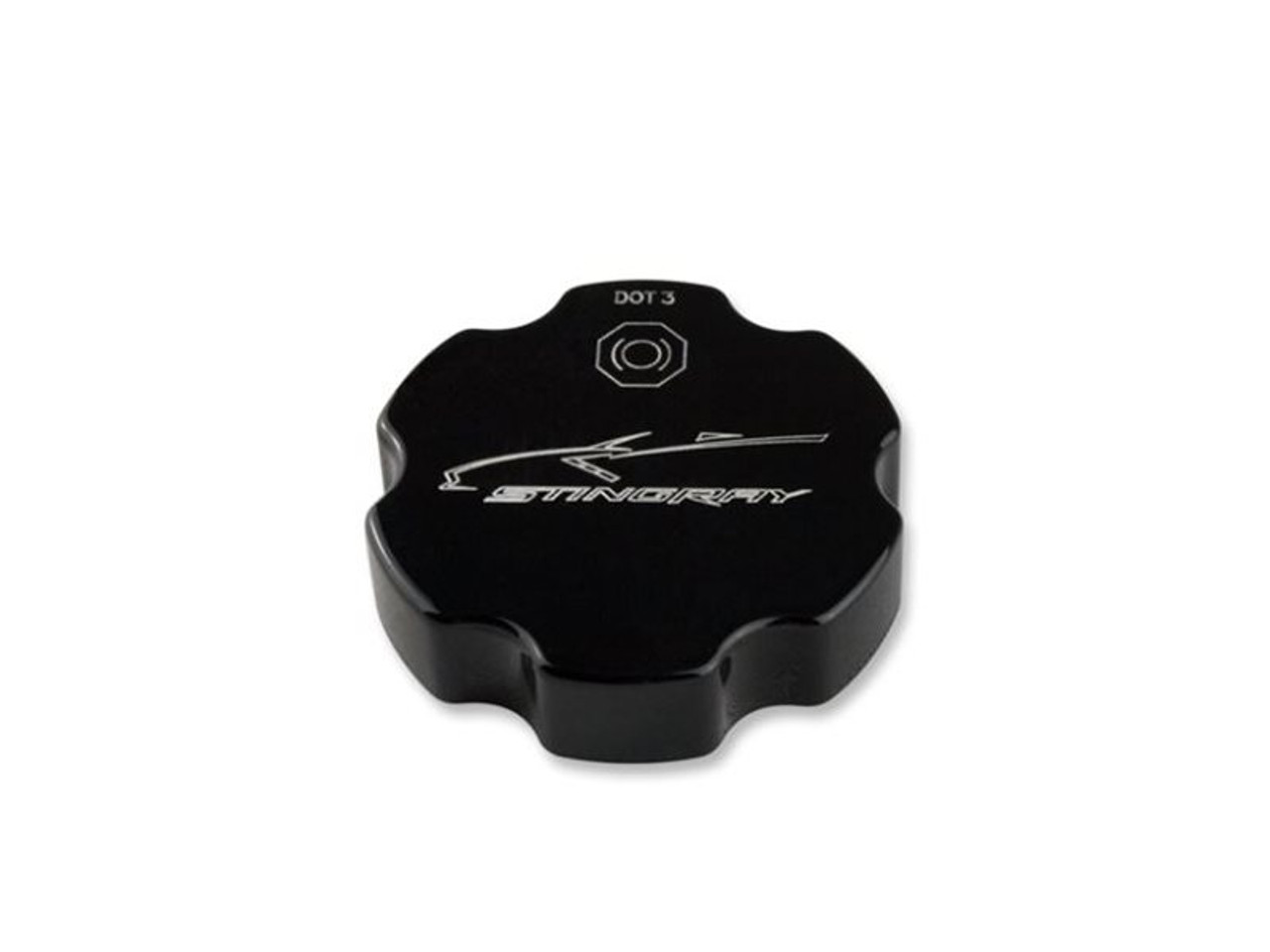 American Brother Designs Brake Fluid Cap Cover, Stingray Font Logo, Color Options :: 2014-2019 C7 Corvette Stingray