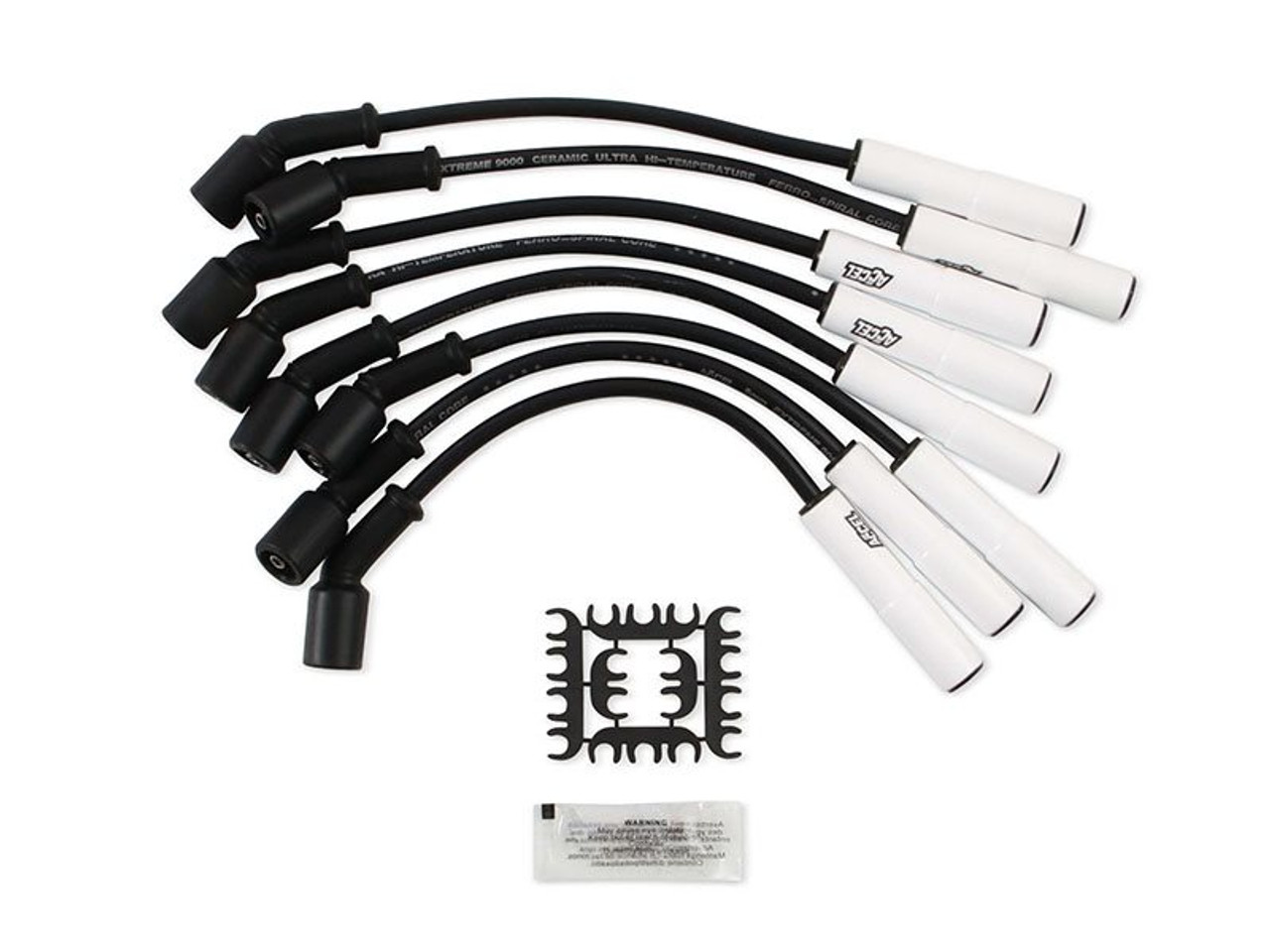 ACCEL Extreme 9000 Ceramic Boot Spark Plug Wire Set, Straight Boot, White :: 2014-2021 Silverado 1500 5.3L & 6.2L