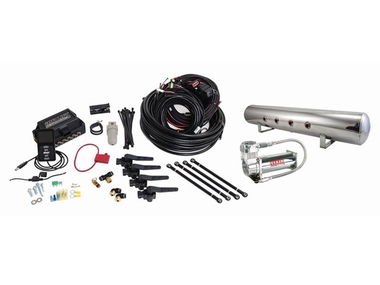 Air Lift Performance 3H 3/8" Line, w/ Compressor, 5 Gallon Polished Tank :: 2010-2024 Camaro