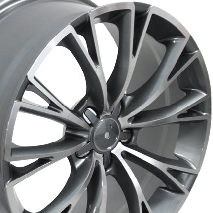 18" Fits Audi - A8 Style Wheel - Gunmetal Mach'd Face 18x8.5