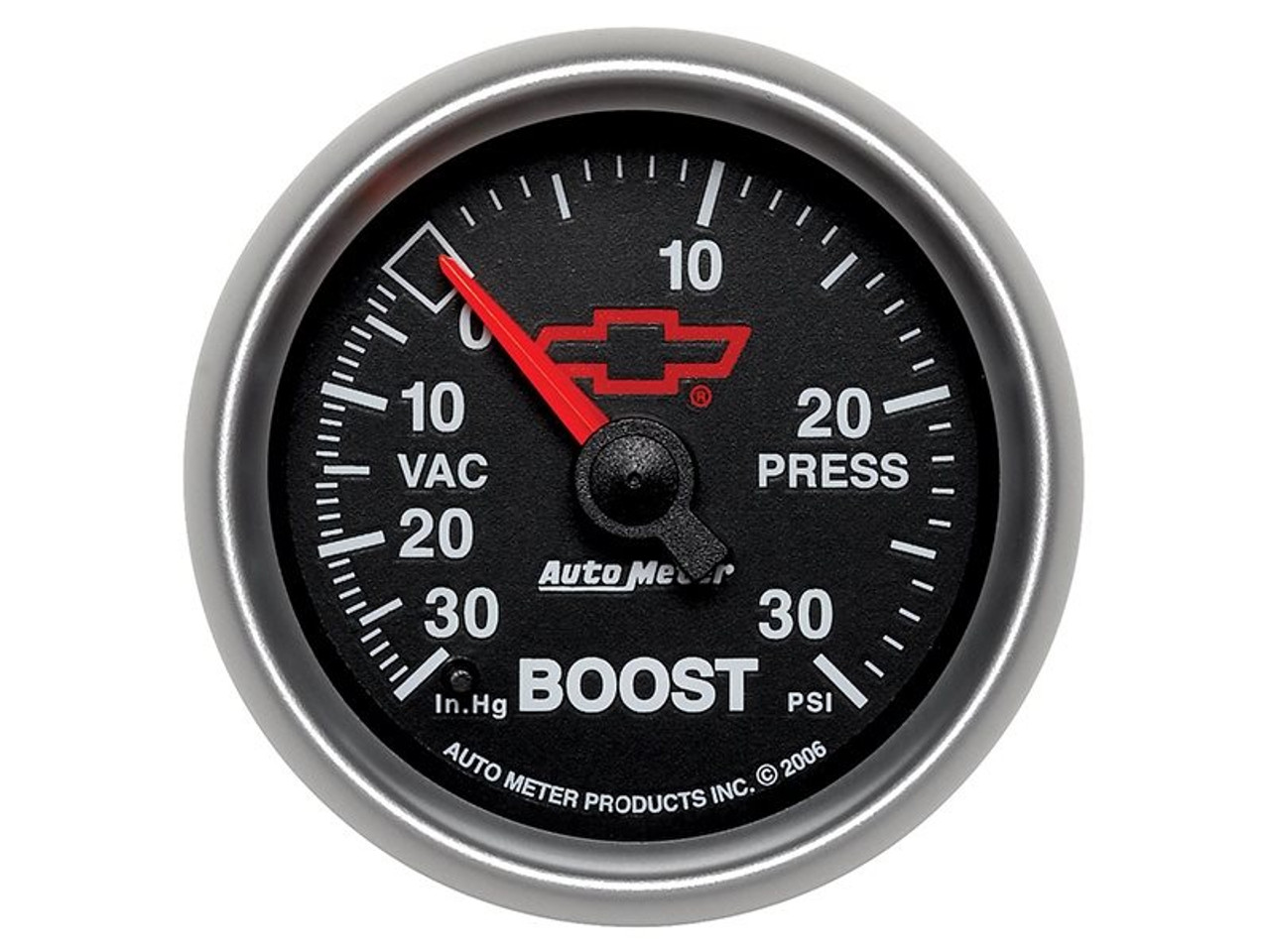 Autometer Boost/Vacuum Gauge, Red Bowtie, Mechanical ::