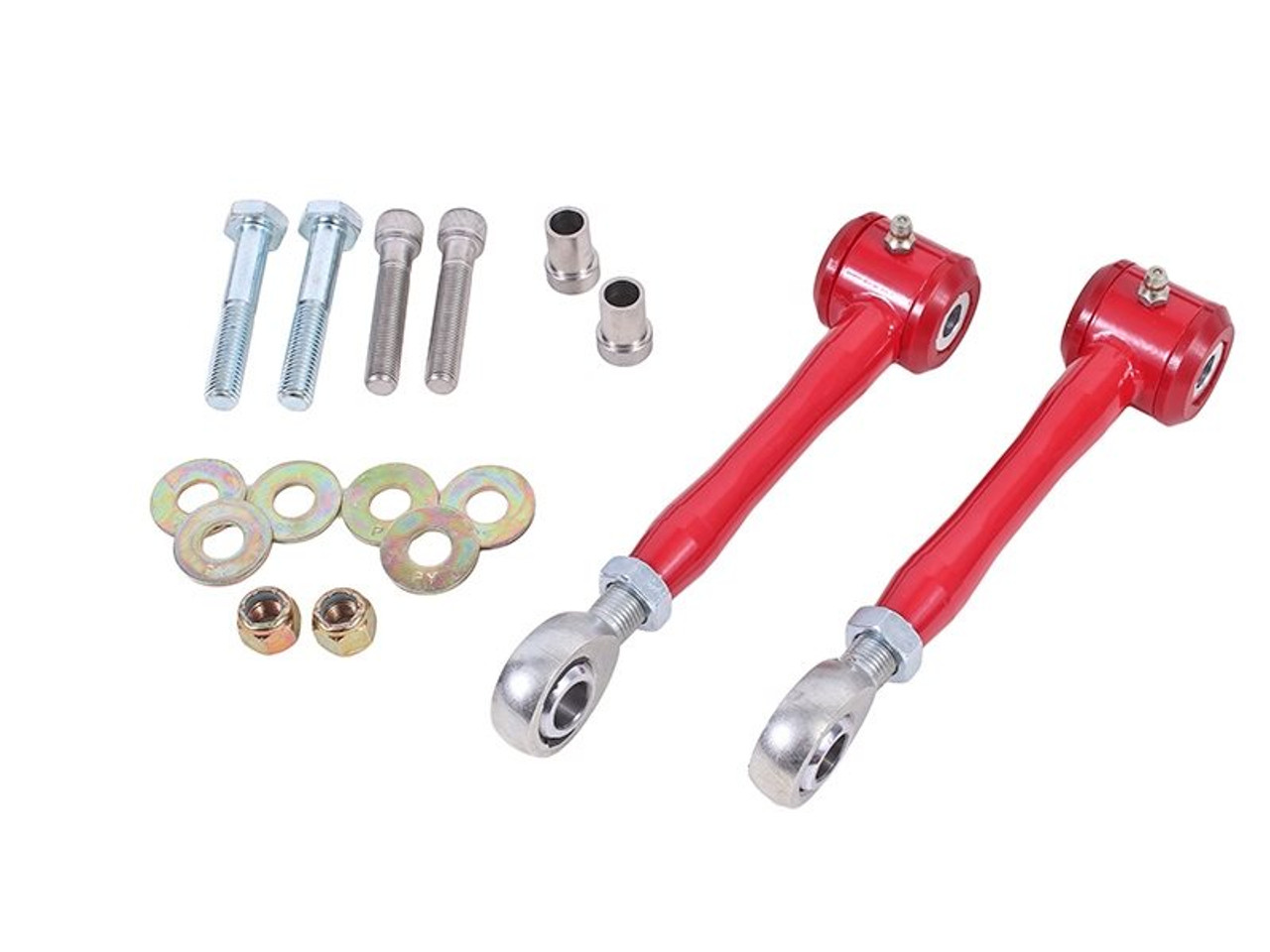 BMR Rear Adjustable Sway Bar End Links, Red :: 2016-2024 Camaro