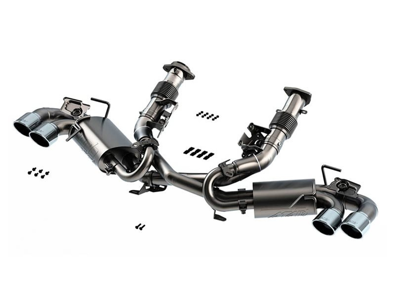 Borla 3" ATAK Cat-Back Exhaust System w/ 4" Quad Polished Tips, w/ AFM and NPP Valves :: 2020-2025 C8 Corvette & E-Ray