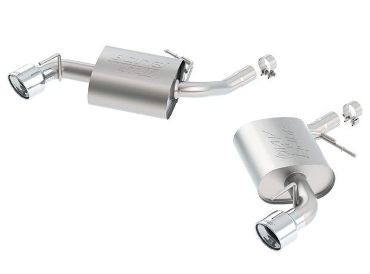 Borla 2.25" ATAK Axle-Back Exhaust System w/ 4.5" Dual Polished Tips :: 2016-2024 Camaro V6 w/o NPP Valves
