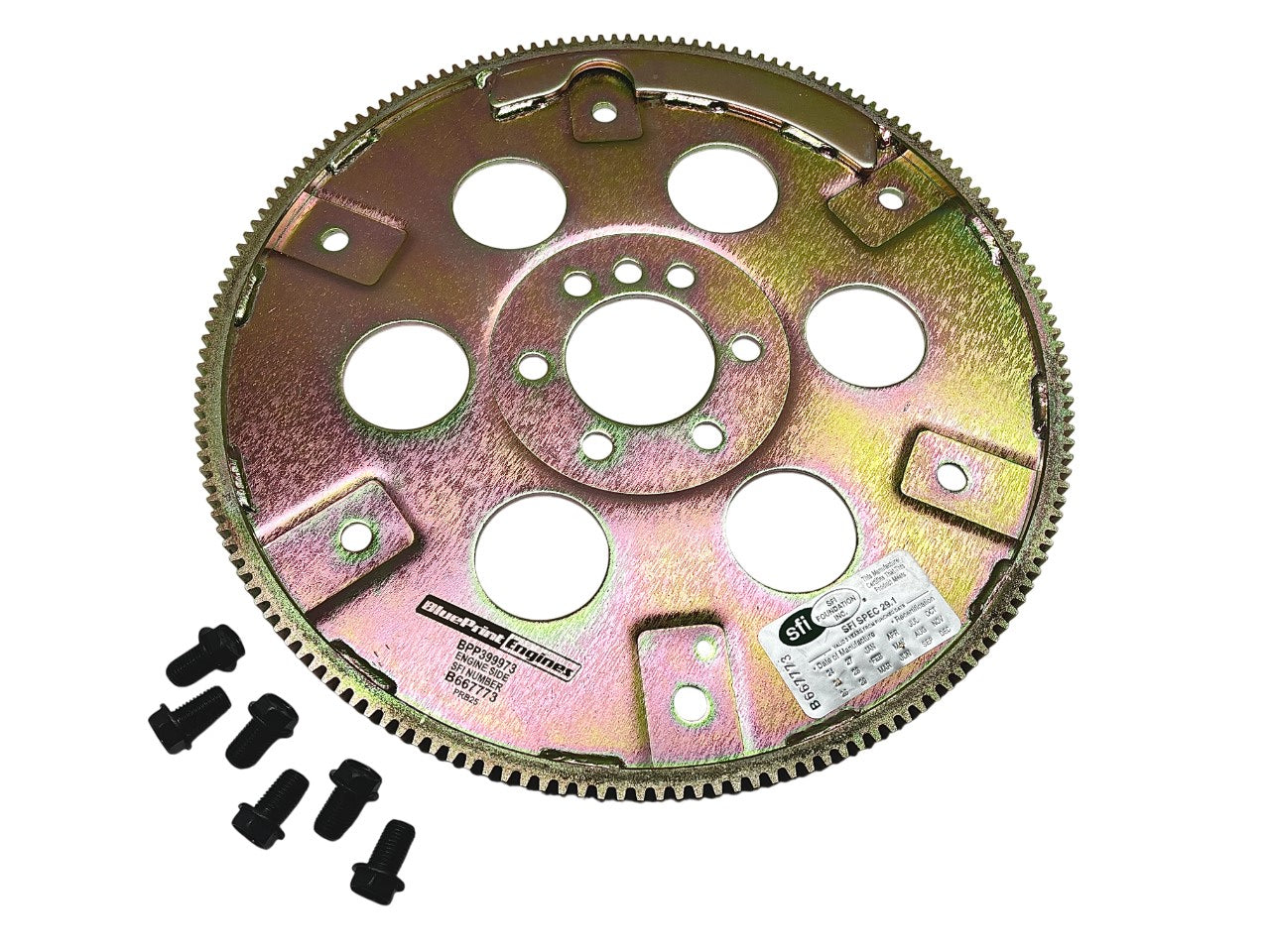 168-Tooth Steel SFI 14" Flex Plate - 1-Piece Rear Main Seal - External Balance 42.5oz Imbalance - GM Compatible