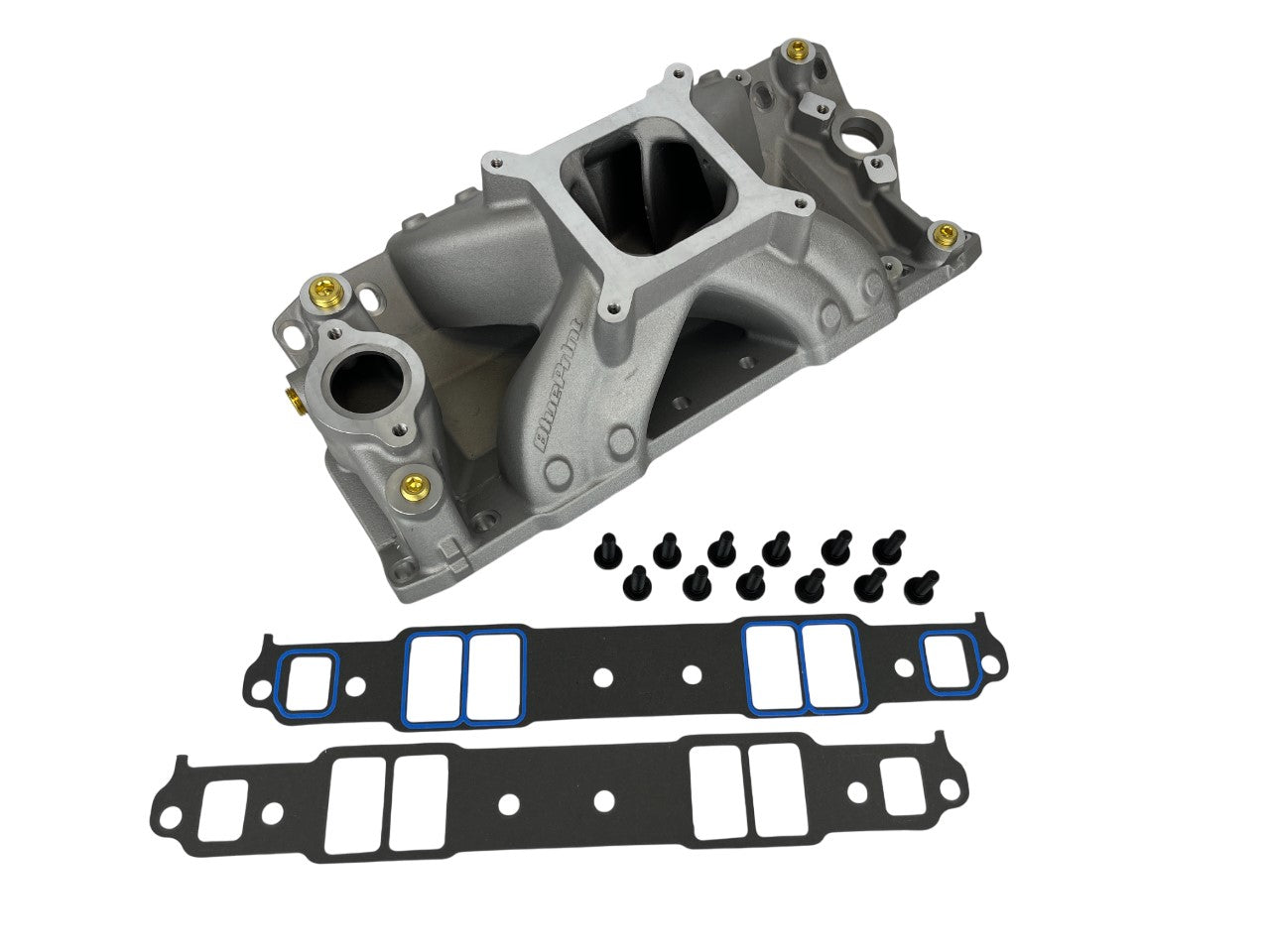 Single Plane, Natural Aluminum Intake Manifold, Pro Series, GM Small Block Compatible, 427/454