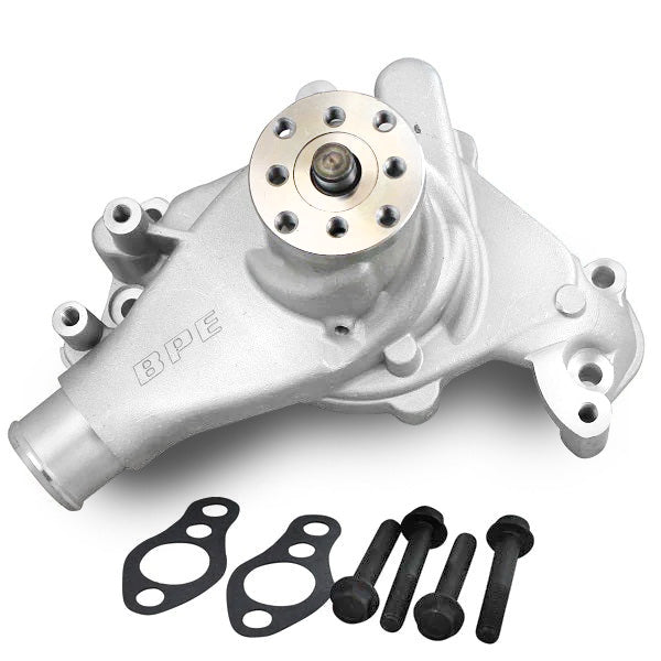 Aluminum Mechanical Water Pump – GM SB Compatible – Long – Standard Rotation – Satin