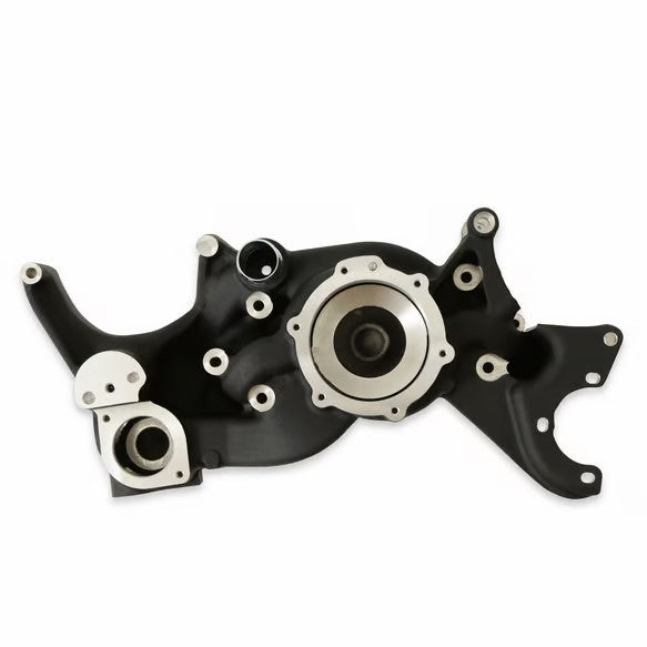 Holley LS Cooling Manifold Black, Water Pump. Holley Front Drive Only