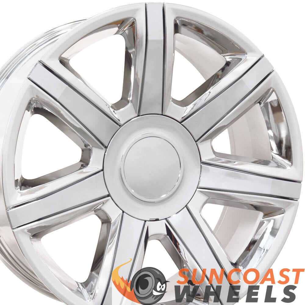 22" Fits Cadillac - Escalade Style Wheel -  Chrome with Chrome Insert 22x9