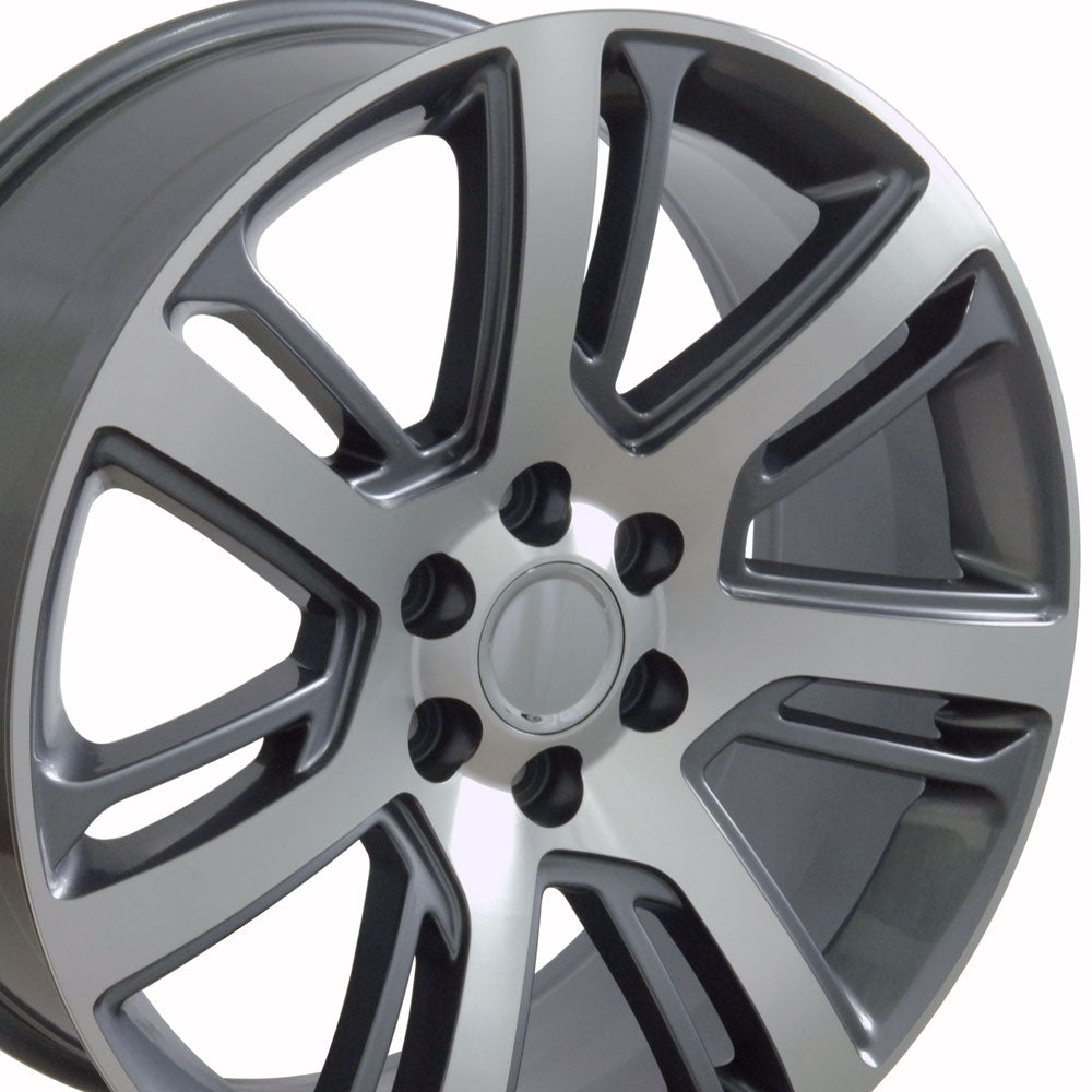 22" Fits Cadillac - Escalade Style Wheel - Gunmetal Mach'd Face 22x9