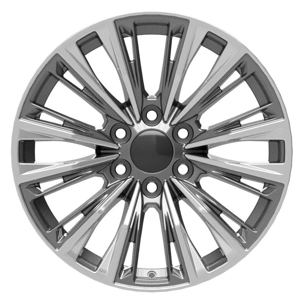 20" Wheel fits Cadillac Escalade - CA93 Gunmetal with Polished Face 20x9