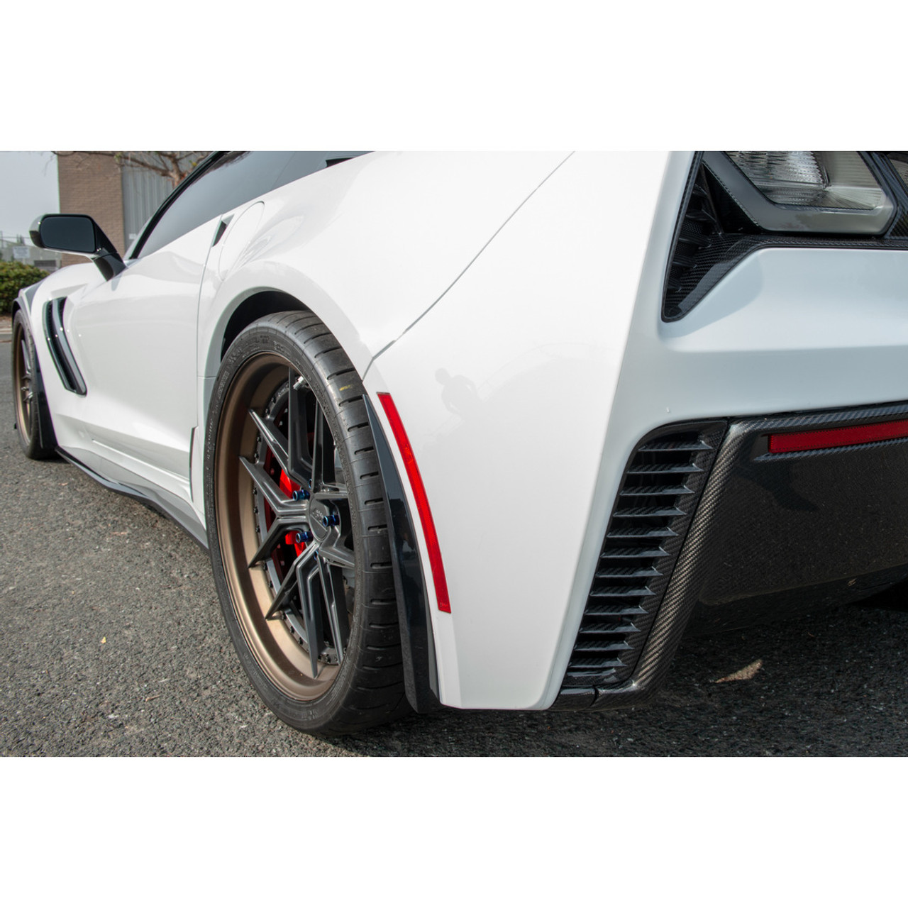 EOS XL Extended Rear Splash Guards, Carbon Flash Metallic :: 2014-2019 C7 Corvette