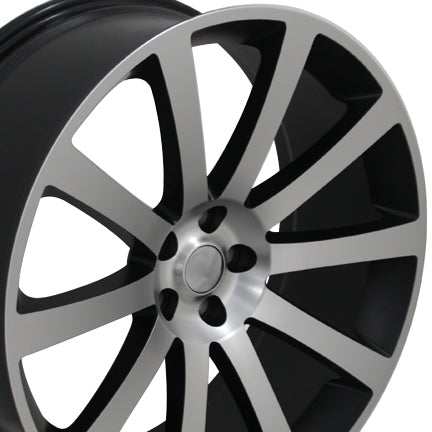22" Fits Chrysler - 3 SRT Wheel - Satin Black Machined Face 22x9