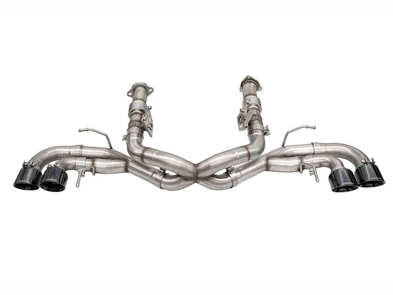 Corsa 3.0" AFM Cat-Back Exhaust, w/o Factory NPP, Twin 4.5" Black PVD Tips, NPP Delete :: 2020-2025 C8 Corvette & E-Ray