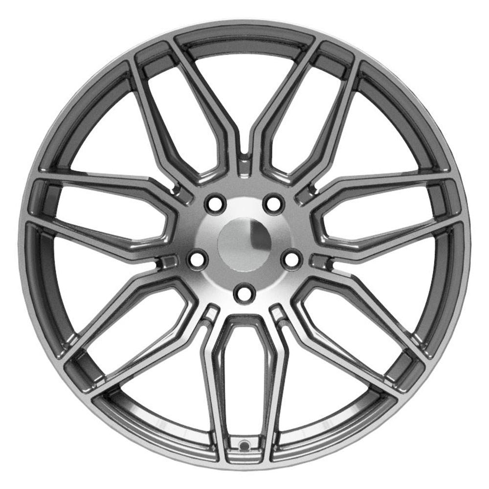 20" Wheel fits Chevrolet C8 Corvette - CV03D Gunmetal Machined 20x11