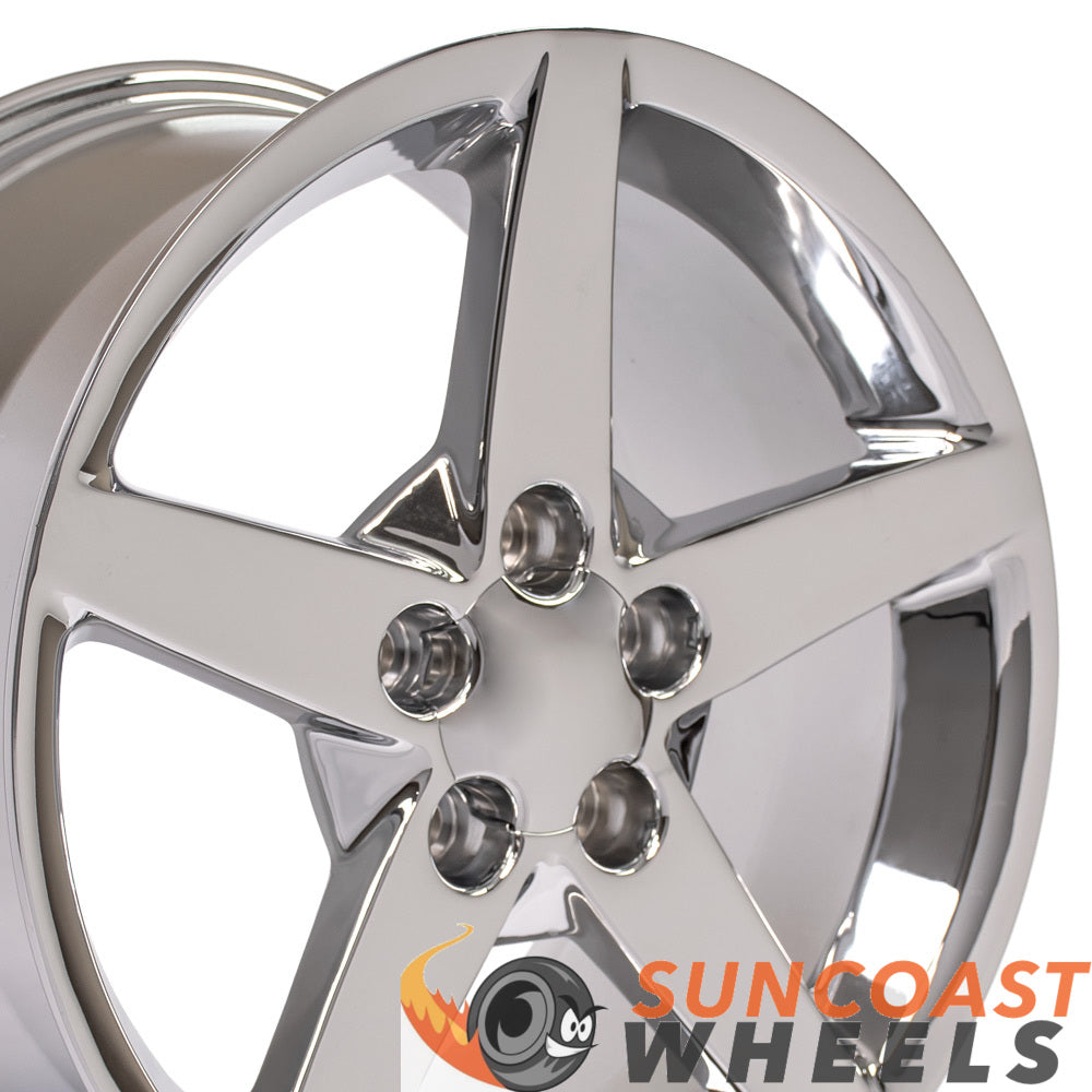 18" Fits Chevrolet - Corvette C6 Wheel - Chrome 18x9.5