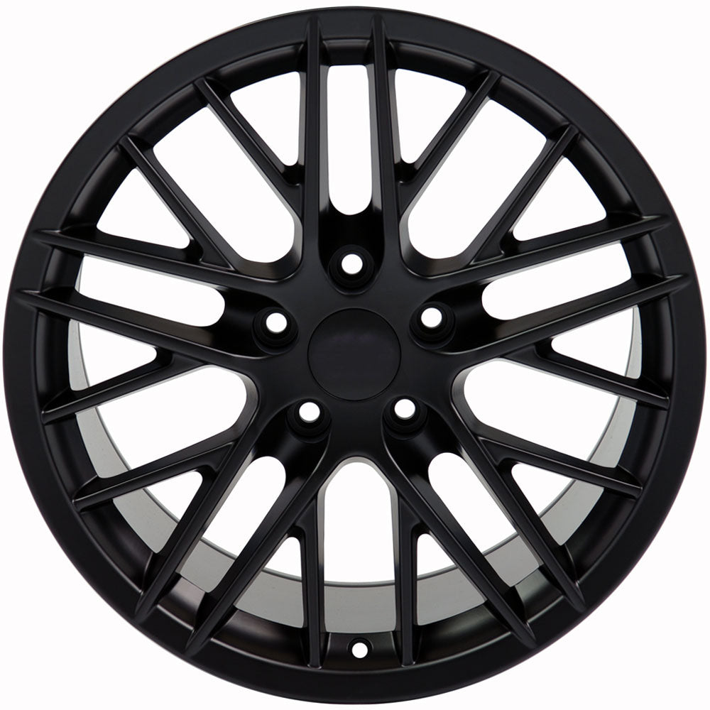 18" Fits Chevrolet - C6 ZR1 Style Wheel - Satin Black 18x1.5
