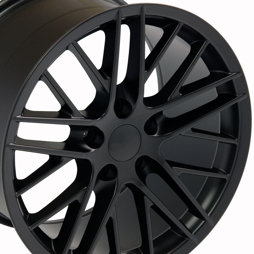 18" Fits Chevrolet - C6 ZR1 Wheel - Satin Black 18x8.5
