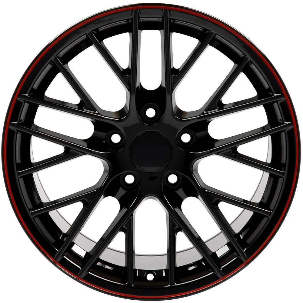 18" Fits Chevrolet - Corvette C6 ZR1 Wheel - Black 18x8.5