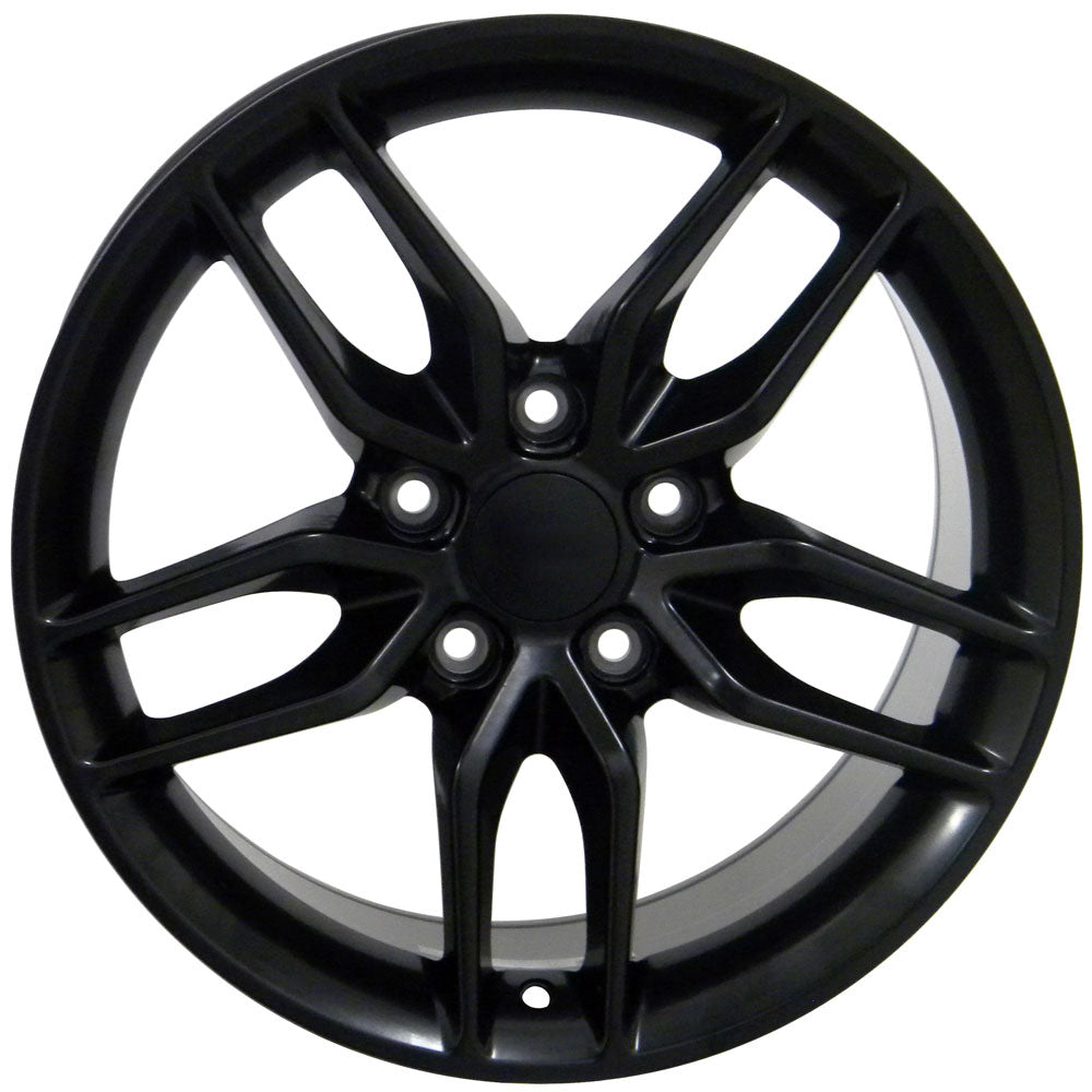17" Fits Chevrolet - Corvette C7 Stingray Style Wheel - Satin Black 17x9.5