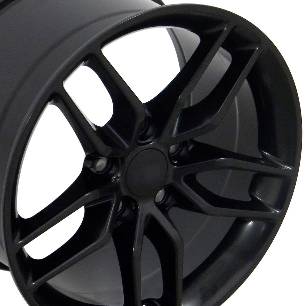 18" Fits Chevrolet - Corvette Stingray Style Wheel - Satin Black 18x1.5