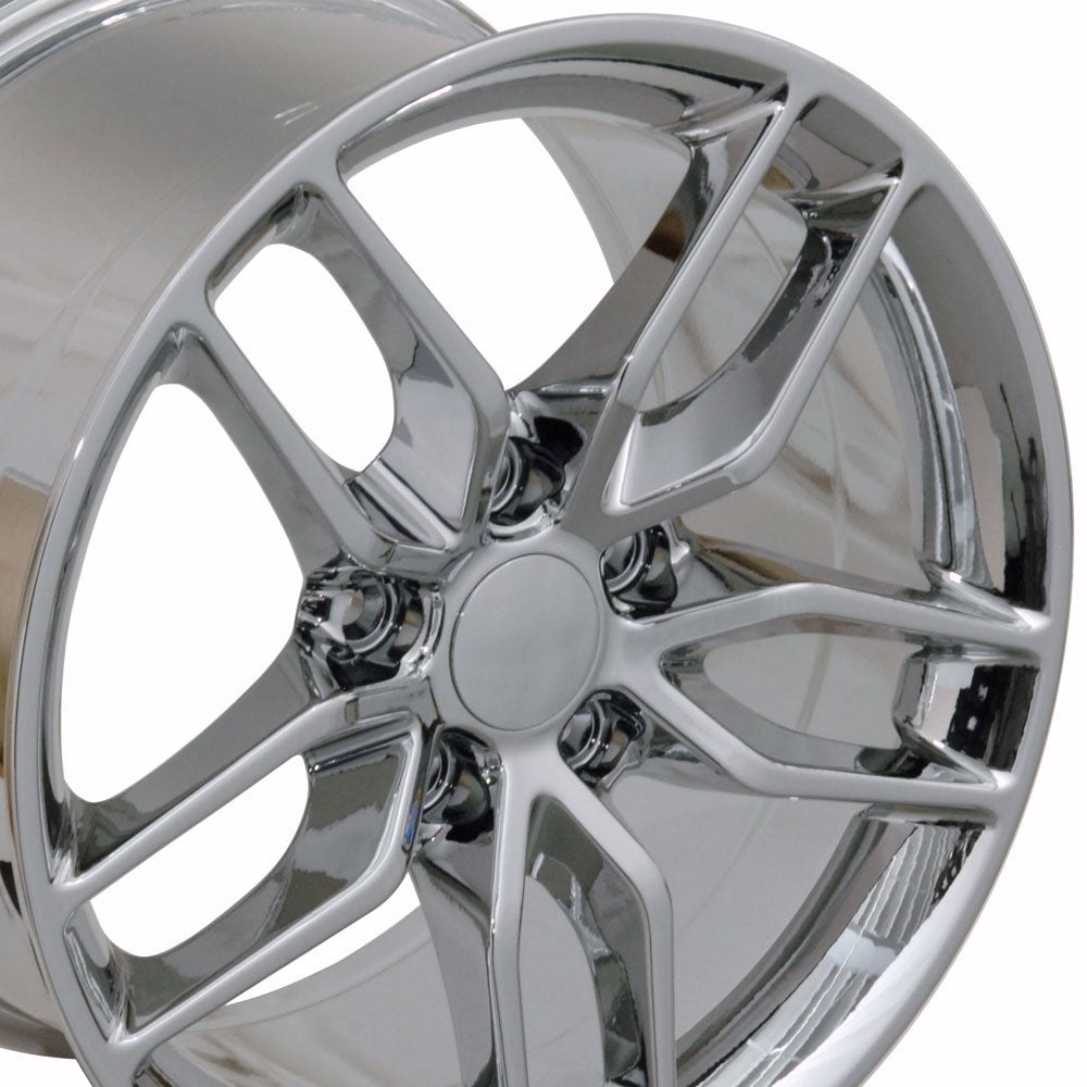 19" Fits Chevrolet - Corvette Stingray Style Wheel - PVD Chrome 19x1