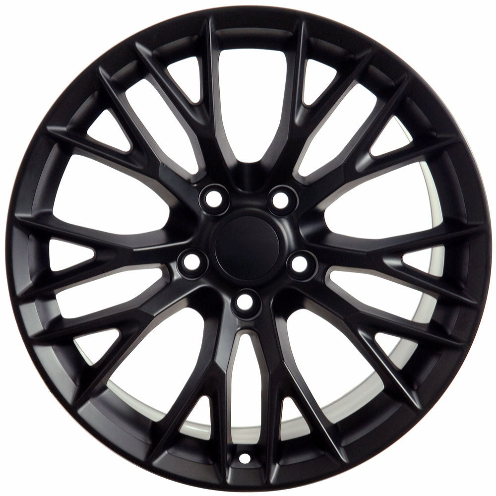 18" Fits Chevrolet - C7 Zo6 Style Wheel - Satin Black 18x10.5
