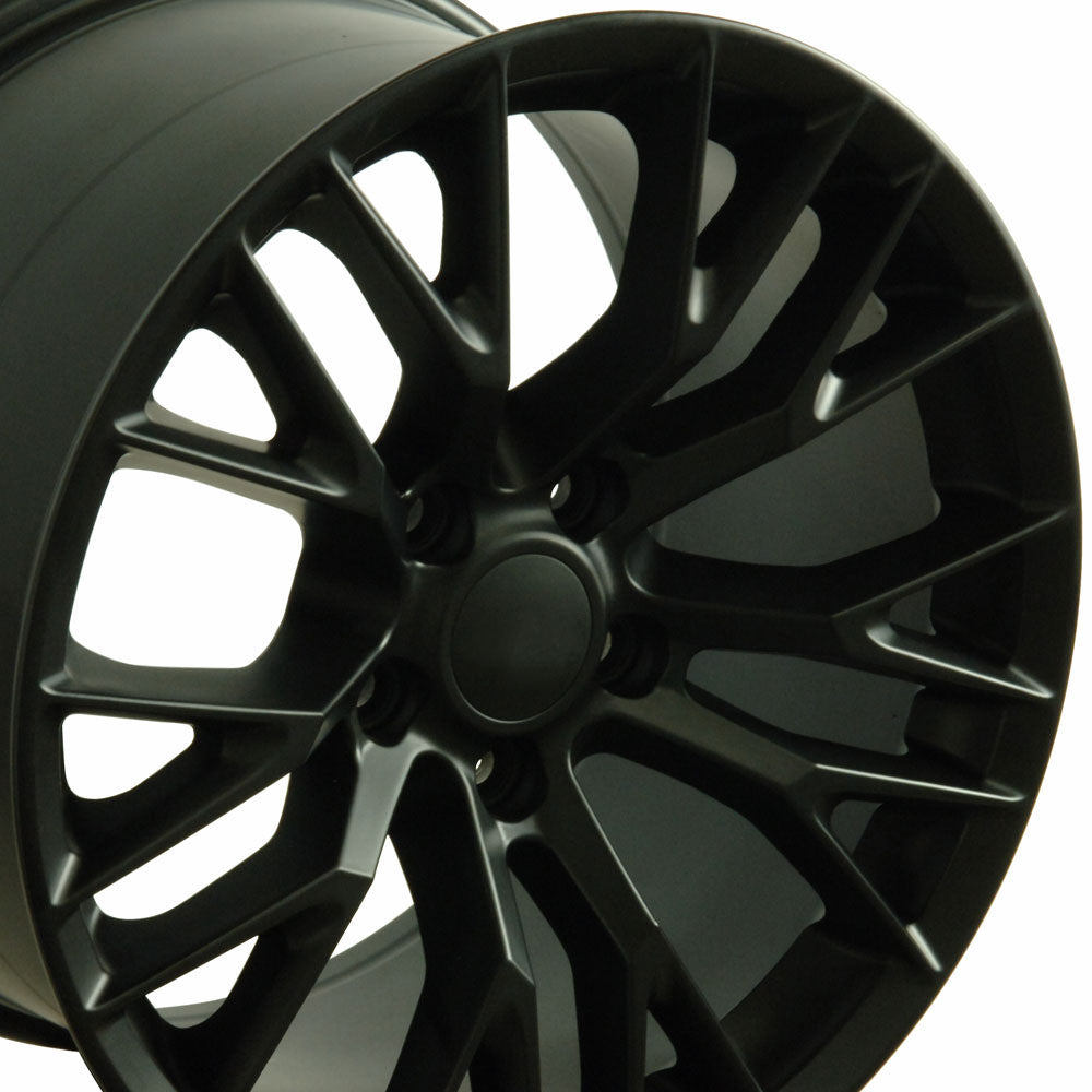 18" Fits Chevrolet - C7 Zo6 Style Wheel - Satin Black 18x8.5