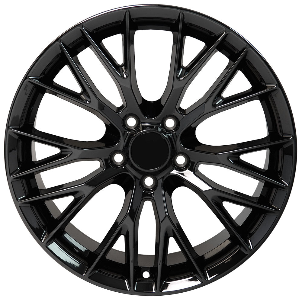 17" fits Chevrolet - C7 Z6 Wheel - PVD Black Chrome 17x9.5