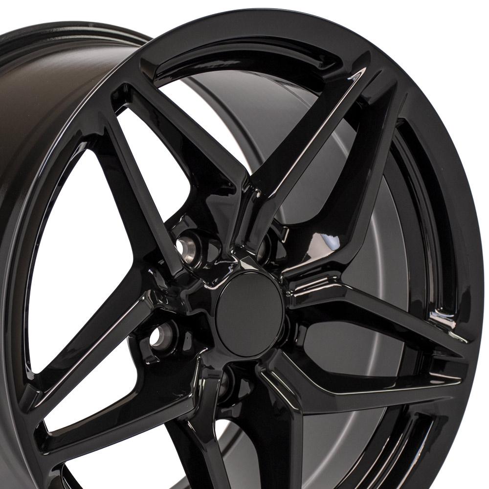 18" Rim fits Corvette - CV31 C7 ZR1 Style Black Wheel 18x10.5