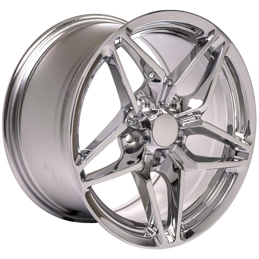 18" Rim fits Corvette - CV31 C7 ZR1 Style Chrome Wheel 18x10.5