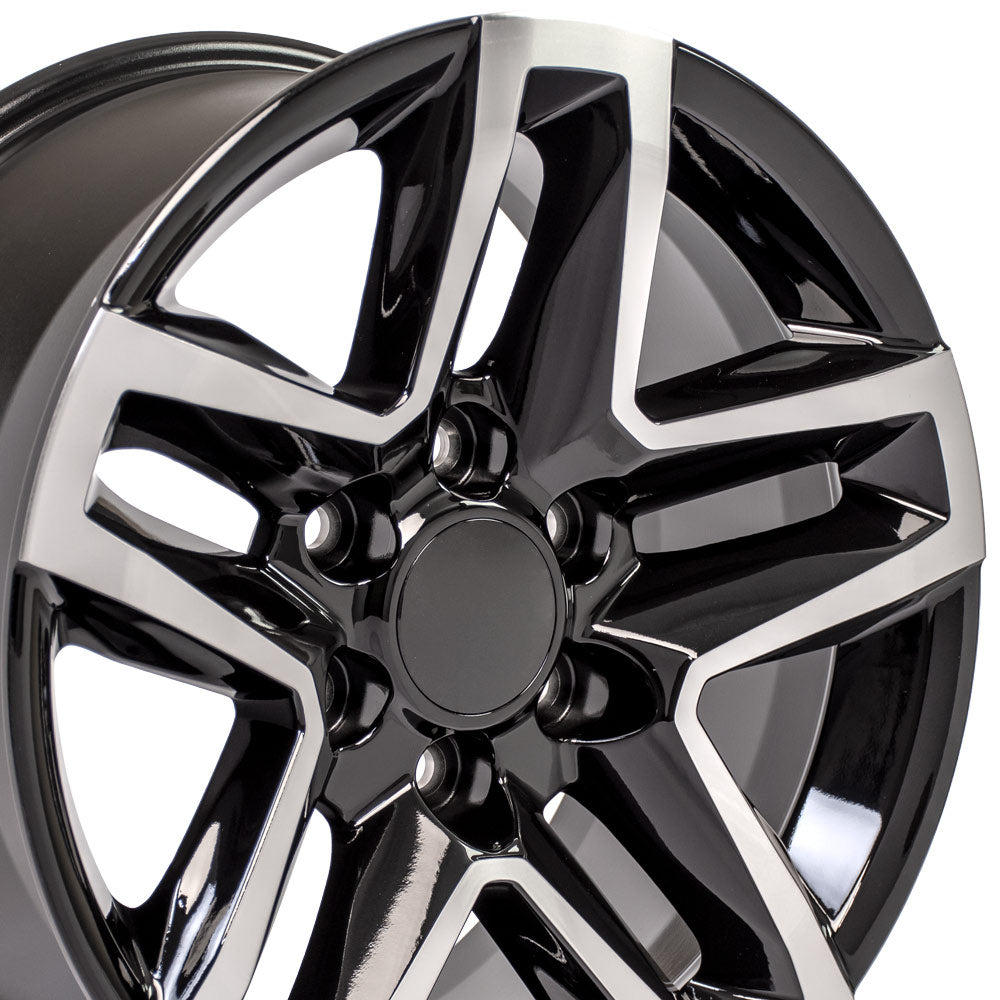 18" Rim Fits Chevy Trail Boss CV34 Machined Black Chevy Truck