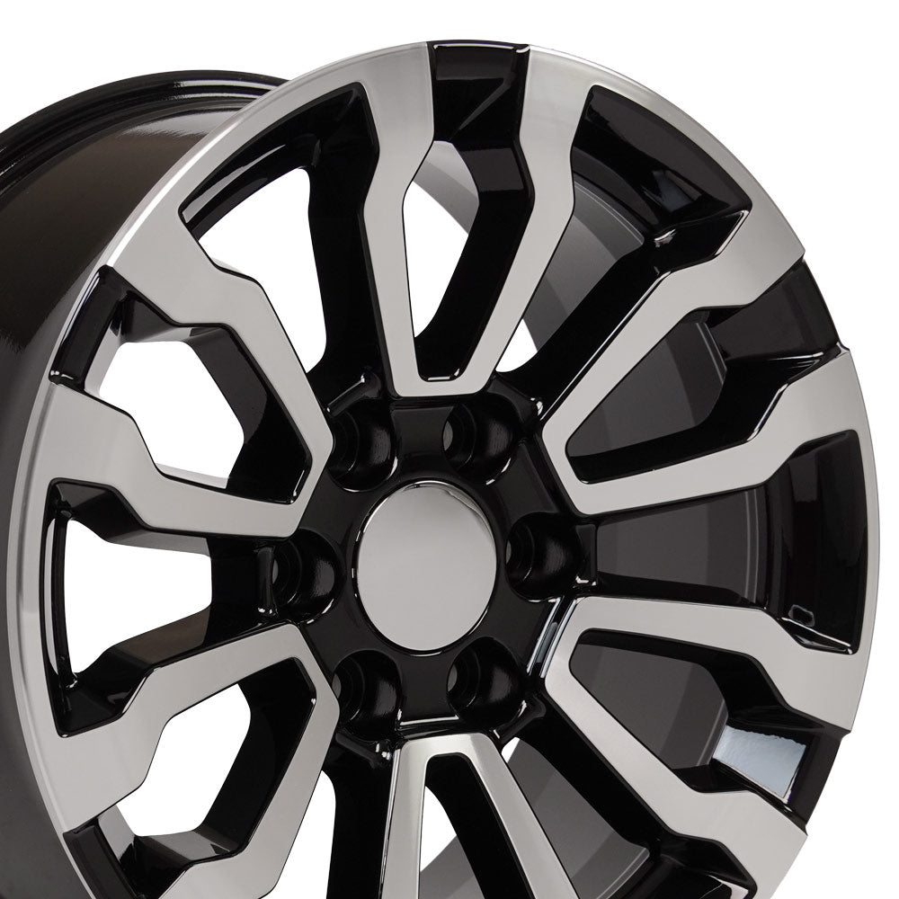 18" Fits GMC Sierra Rim - CV35 18x8.5 Black Machined Sierra AT4 Wheel