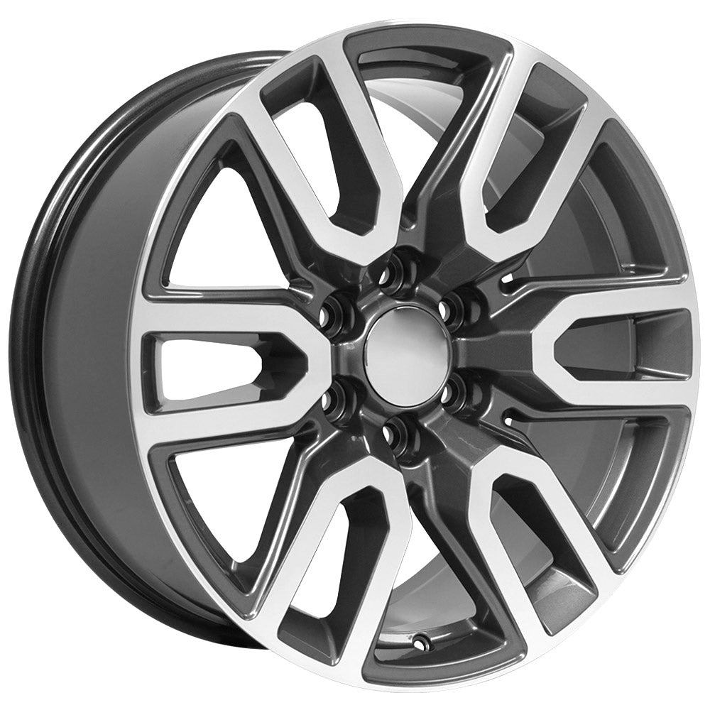 20" Fits GMC Sierra Rim - CV36 20x9 Gunmetal Machined Sierra Wheel