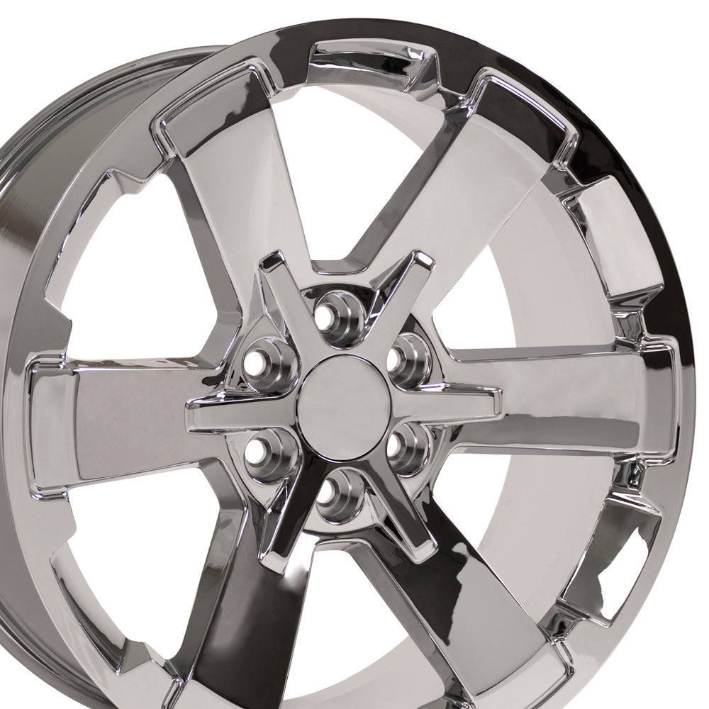 22" Rim fits Silverado Rally Style Chrome 22x9 Wheel Hollander 5662
