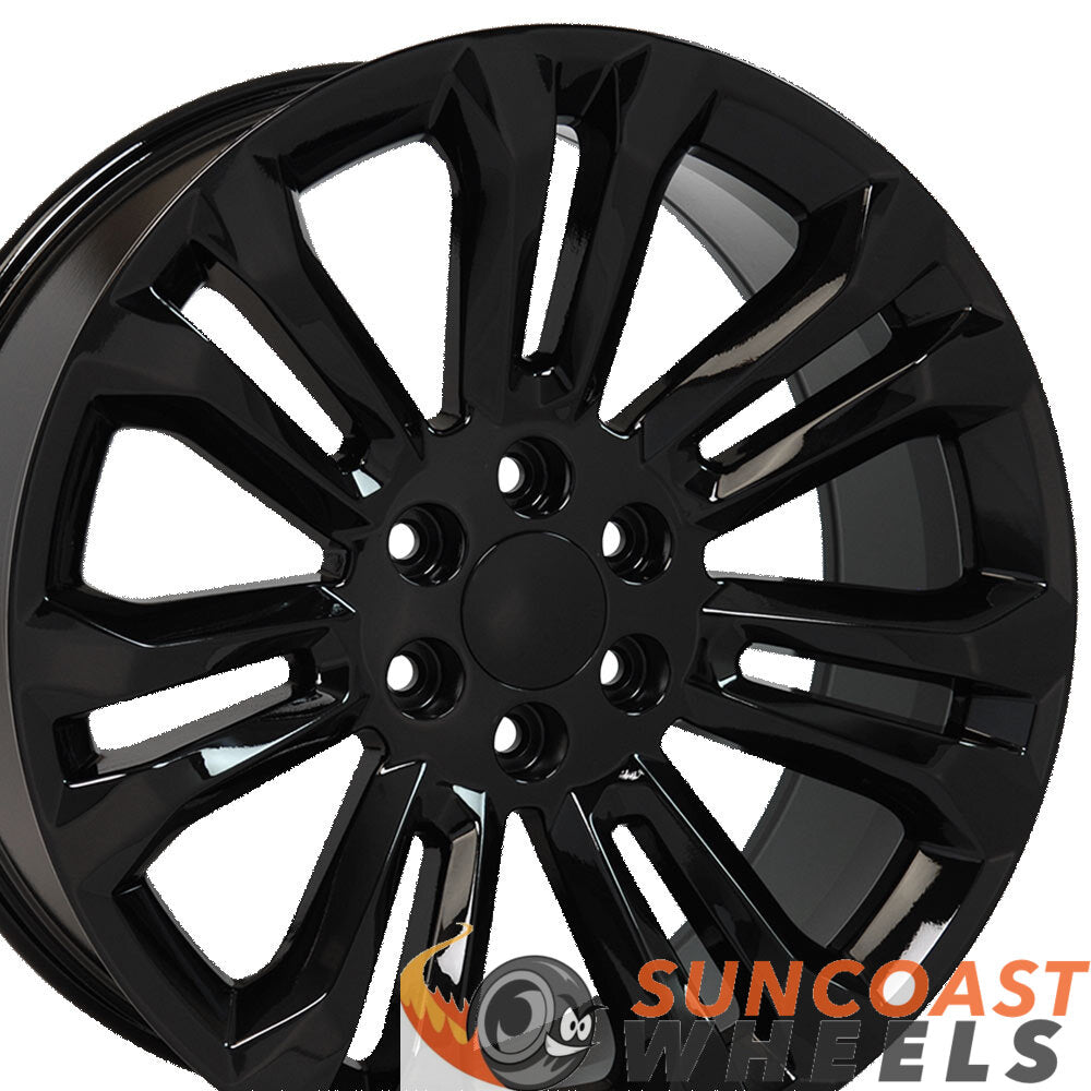 22" fits Chevrolet - Silverado Wheel - Black 22x9