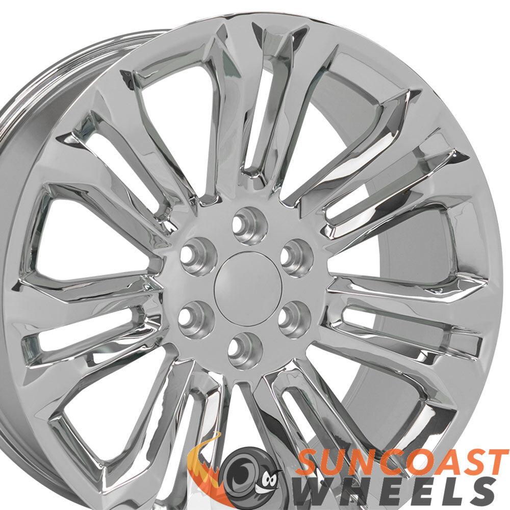 22" Fits Chevy Silverado Rim CV43 22x9 Chrome Silverado Wheel