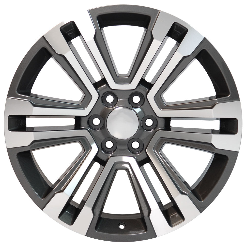 22" fits GMC - Denali Wheel - Hyper Black Machined Face 22x9