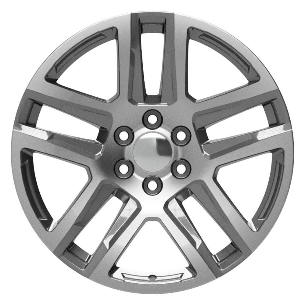 22" Wheel fits Chevrolet Silverado 1500 - CV63 Gunmetal Machined 22x9