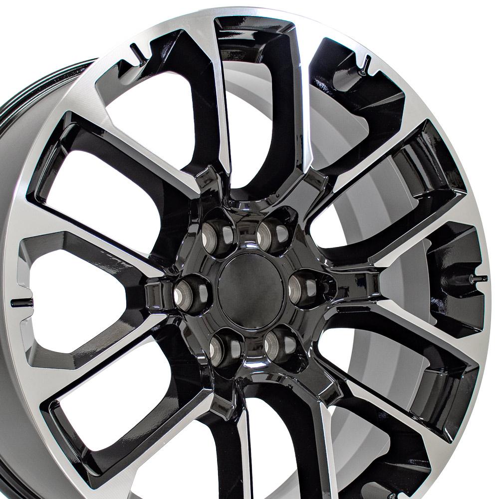 22" Wheel fits Chevrolet Suburban 1500 - CV67 Black Machined 22x9