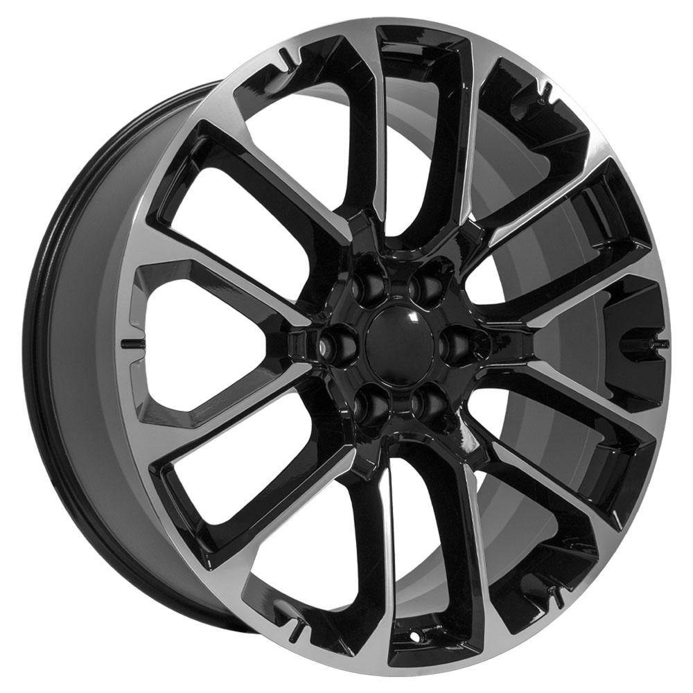 24" Wheel fits Chevrolet Suburban 1500 - CV67 Black Machined 24x10