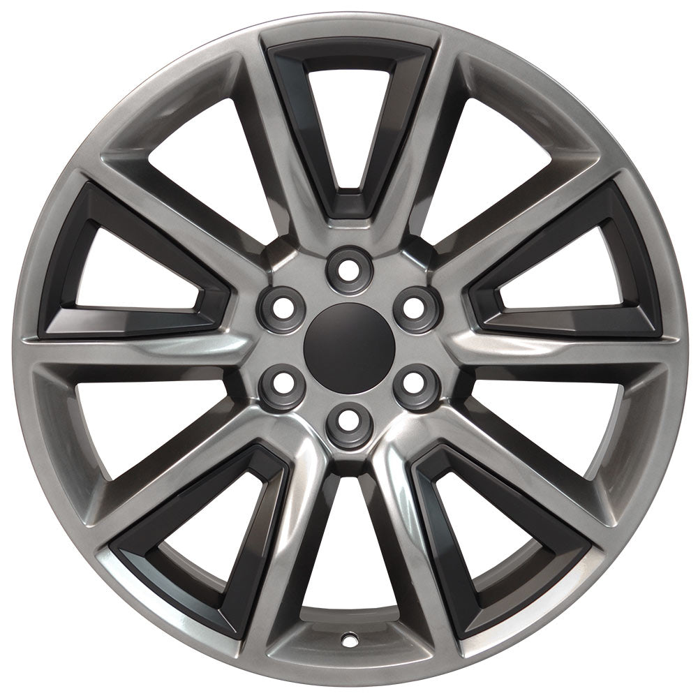 22" fits Chevrolet - Tahoe Wheel - Hyper Black with Satin Black Inserts 22x9
