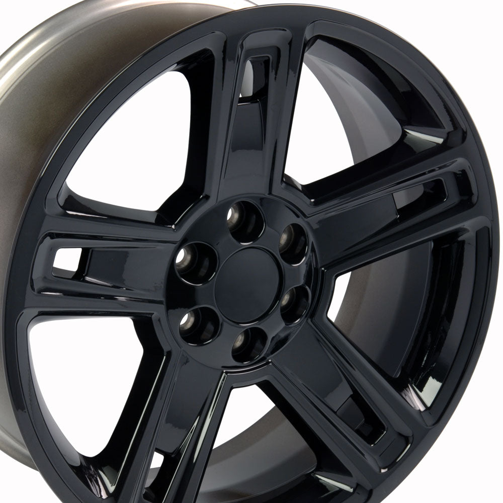 22" Fits Chevrolet - Silverado Style Wheel - Black 22x9