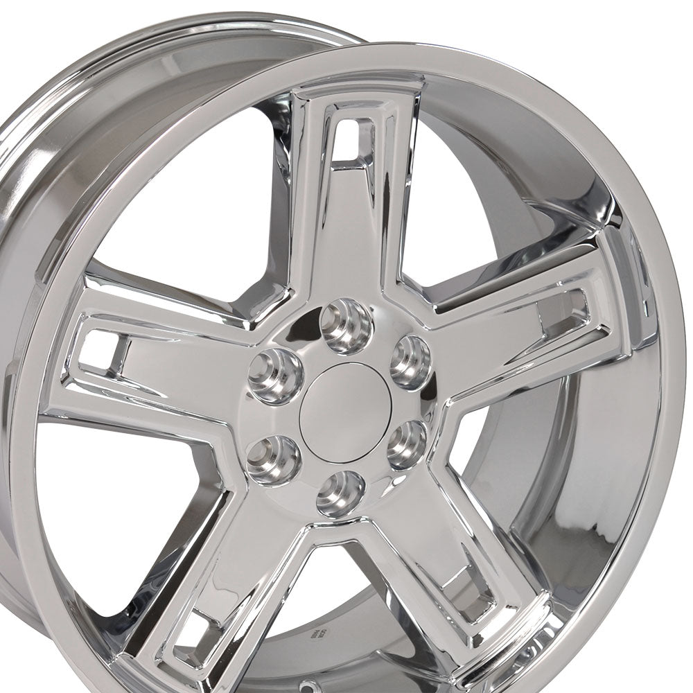 22" Fits Chevrolet - Silverado Deep Dish Wheel - Chrome 22x9.5