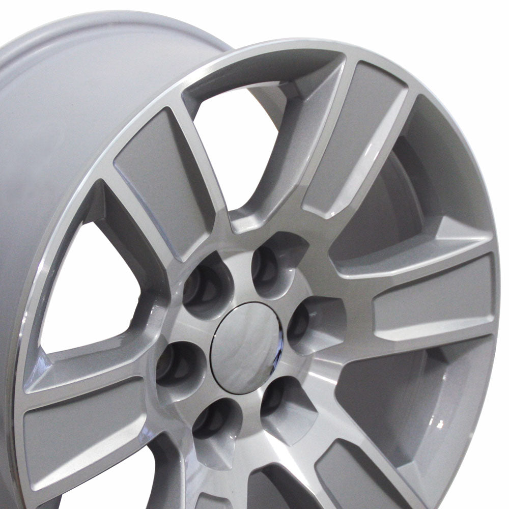 20" Fits Chevrolet - Sierra Style Wheel - Silver Machined Face 2x9
