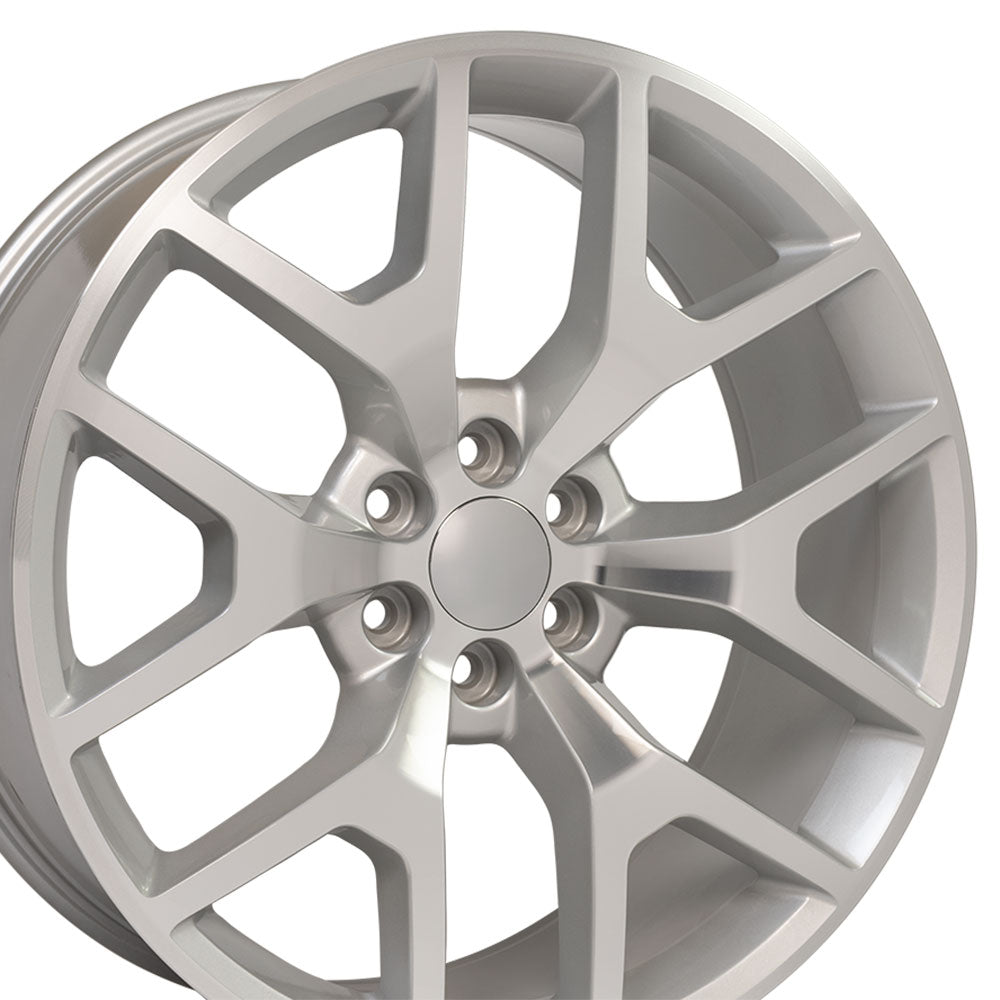 24" Rim fits Sierra Honeycomb Wheel Silver Machined 24x10 - CV92