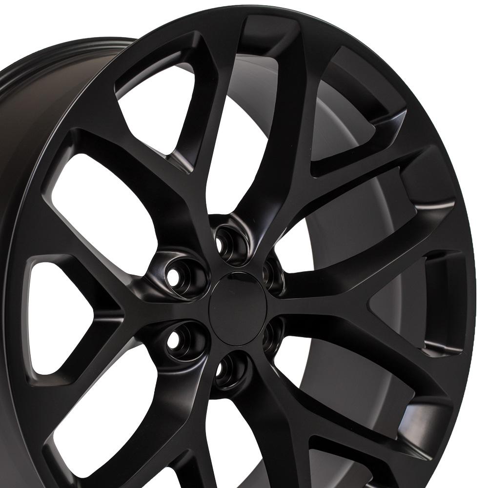 24" Satin Black 24x10 Rims fit GMC Sierra 1500 24x10