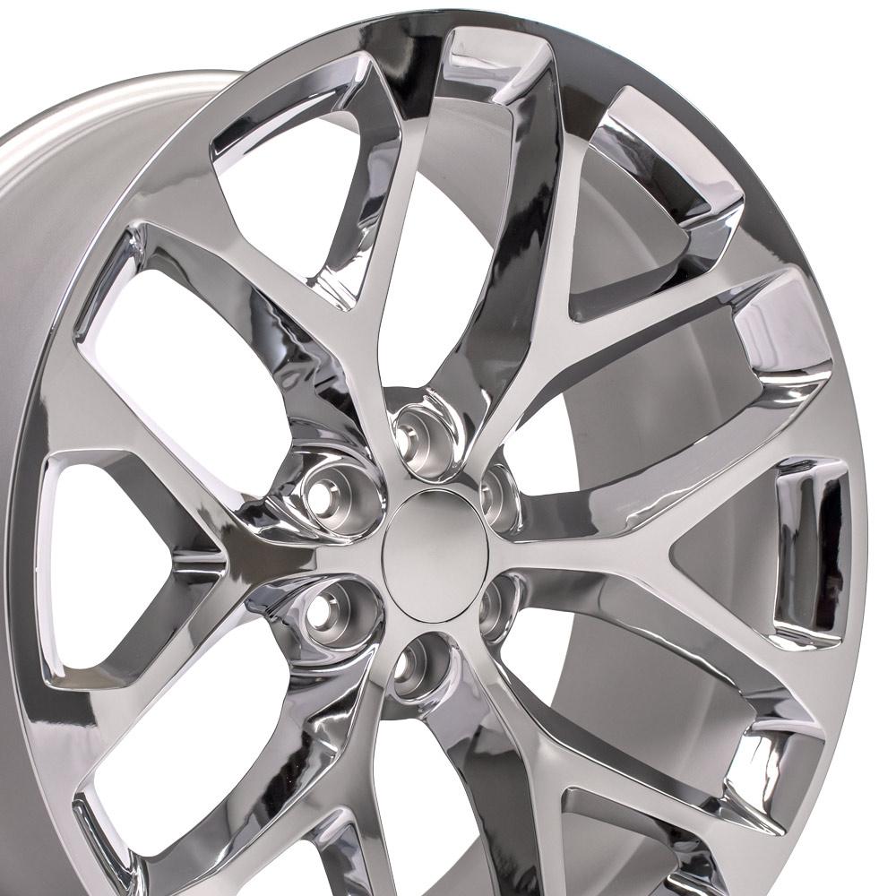 24" Chrome 24x10 Snowflake Rims fit GMC Sierra 1500 24x10