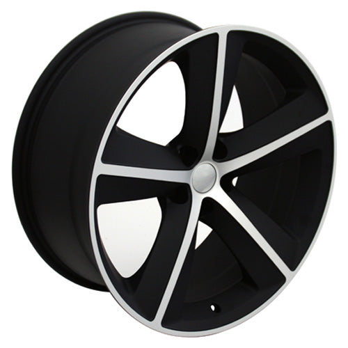 20" Fits Dodge - Challenger SRT Wheel - Mach'd Satin Black 20x9