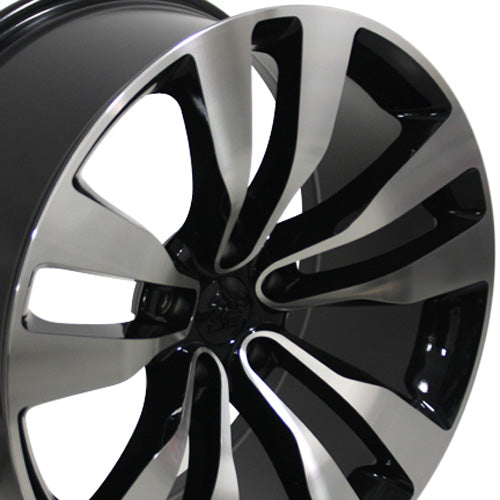 20" Fits Dodge - Charger Style Wheel - Black Mach'd Face 2x9